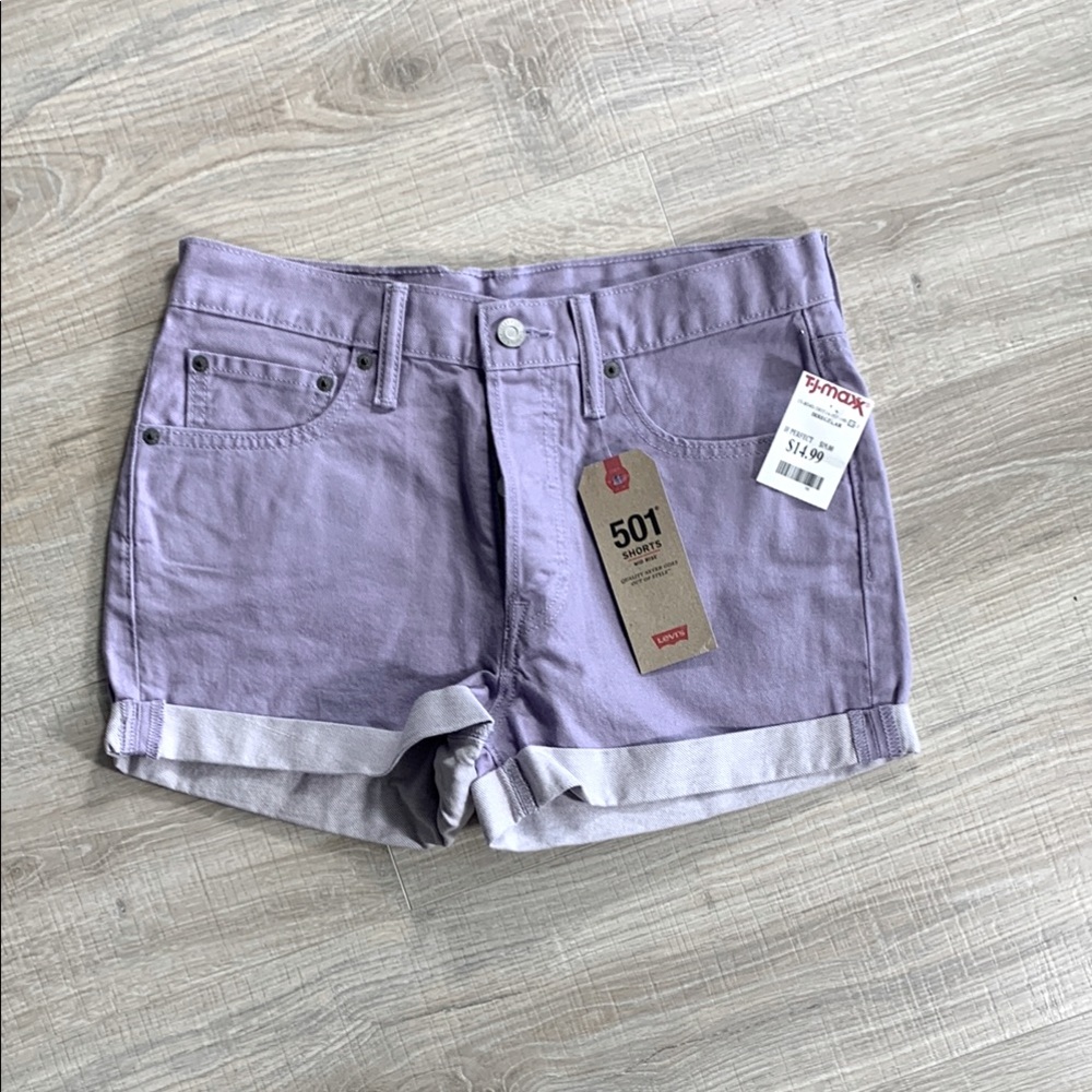 Levi's Purple Jean Shorts